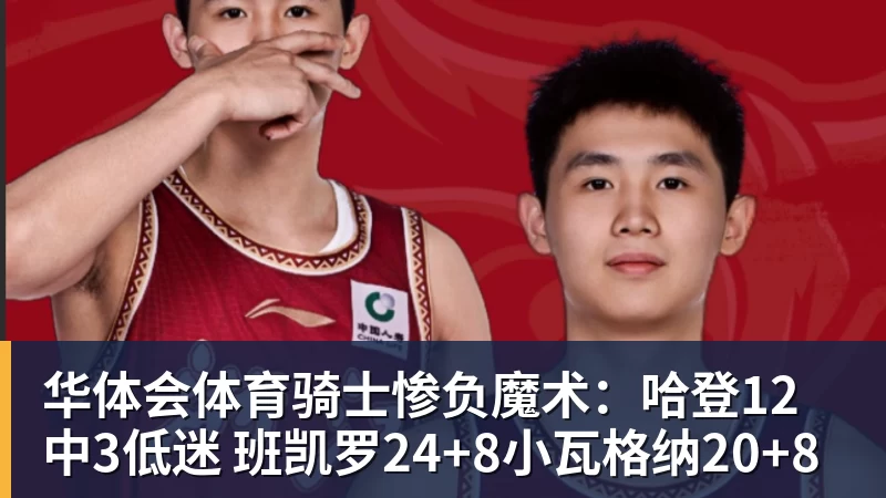 华体会体育骑士惨负魔术:哈登12中3低迷 班凯罗24+8小瓦格纳20+8